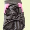 Abrigo Impermeable Perro Negro/Rosa Talla M