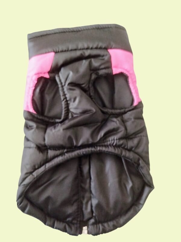 Abrigo Impermeable Perro Negro/Rosa Talla M