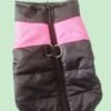 Abrigo Impermeable Perro Negro/Rosa Talla M