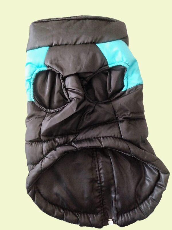 Abrigo Impermeable Perro Negro/Azul Talla M