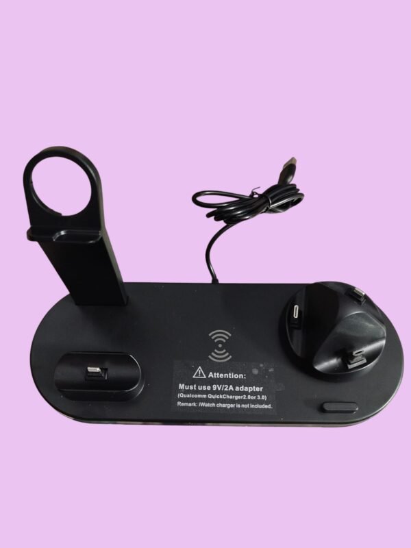 Cargador Inalambrico 7 en 1, Apple, Negro