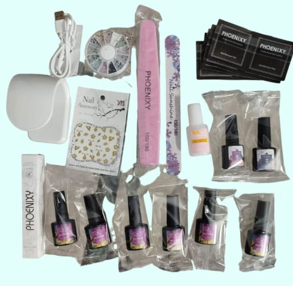 Juego De Manicura Para Uñas De Gel, Phoenixy, Multicolor