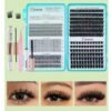 Kit De Extensiones De Pestañas, Negro 590 pcs