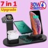 Cargador Inalambrico 7 en 1, Apple, Negro